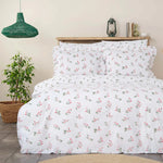 Karaca Silvie 100% Turkish Cotton Duvet Cover Set, Single, Red