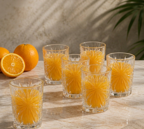 RCR Oasis 6-Piece Tumbler Glass, 250ml, Clear