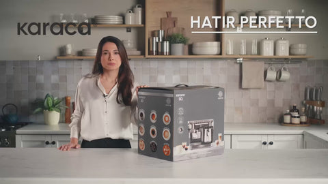 Karaca Hatır Perfetto Espresso and Turkish Coffee Machine, 1900W, 1,8L, Inox