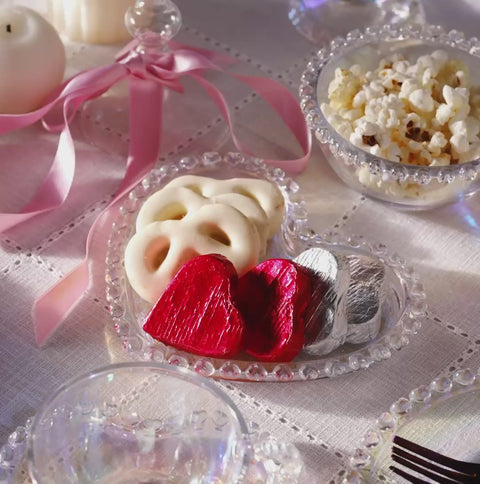 Karaca Rory Heart Glass Dinner Plate, 27cm, Clear