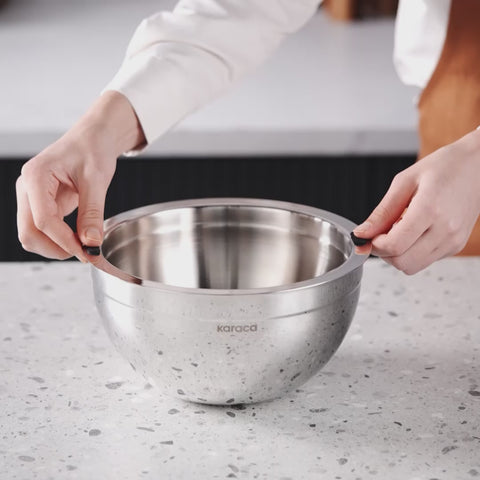 Karaca Ice & Hot Stainless Steel Serving Bowl, 20cm, Silver