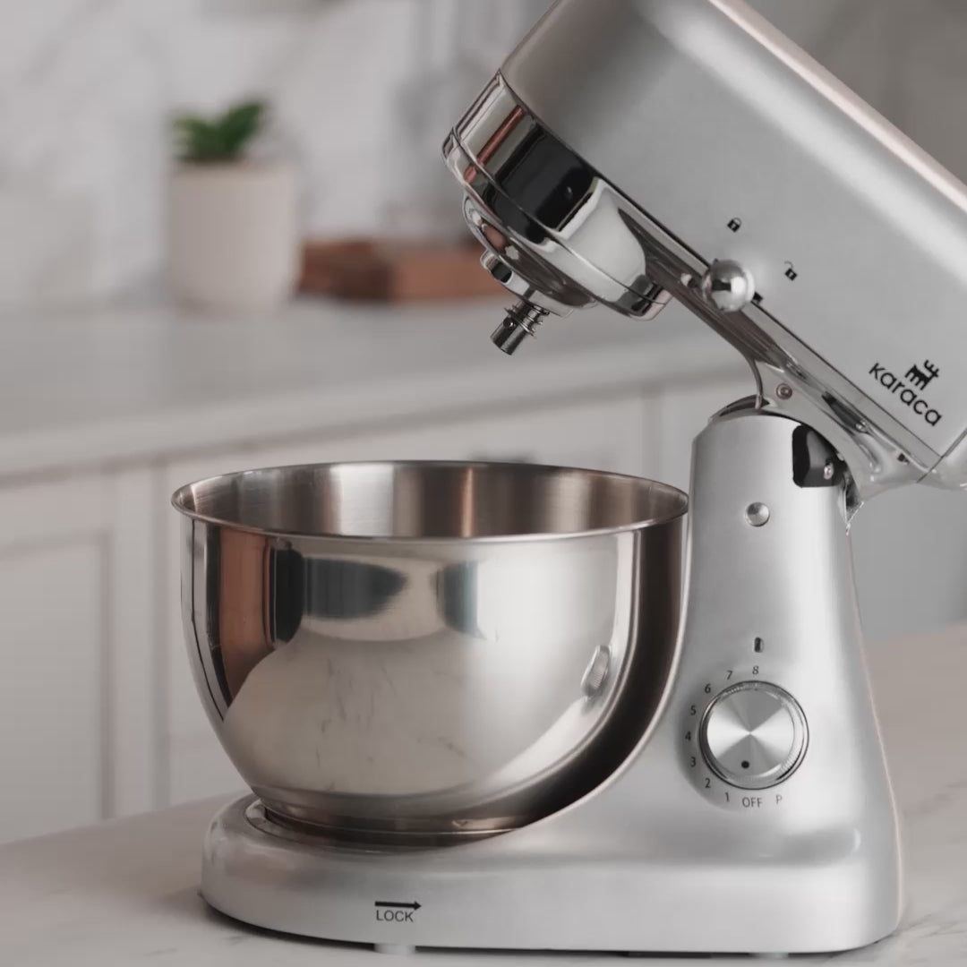 Karaca Ironmax Cast Stand Mixer, 5L, 1000W, Grey