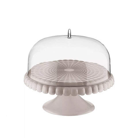 Guzzini Tiffany Cake Dome with Stand, Small, Taupe