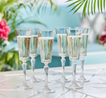 Rcr Timeless 6-Piece Champagne Flute Glass Set, 210ml, White